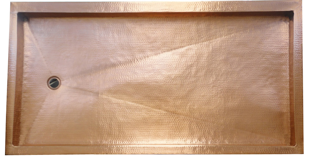 Copper Shower Pans, Custom Build to Any Size Bath Tubs And More