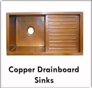 copper drainboard sink