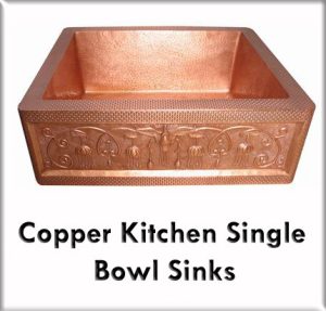 copper kitchen single bowl sink