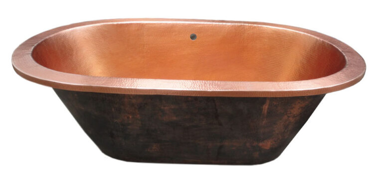 copper oval bath tub drop in