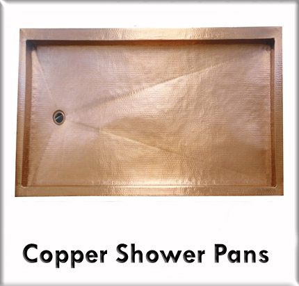 Copper shower pans