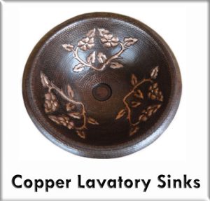Copper lavatory sinks