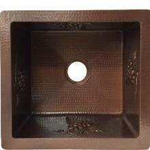 Copper Square Bar Sink With Designs